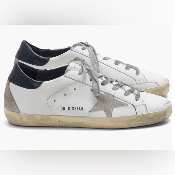 Golden Goose Super-Star Classic w/Spur in White/Ice/Night Blue - Box & Dust Bag! - Picture 2 of 13